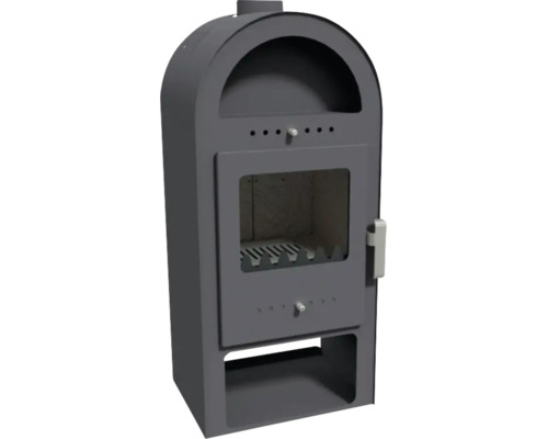 Holzofen Save Stahl schwarz 6 kW Mit Holzfach