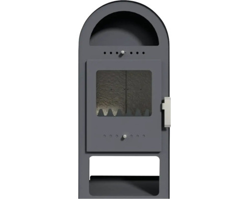 Holzofen Save Stahl schwarz 6 kW Mit Holzfach