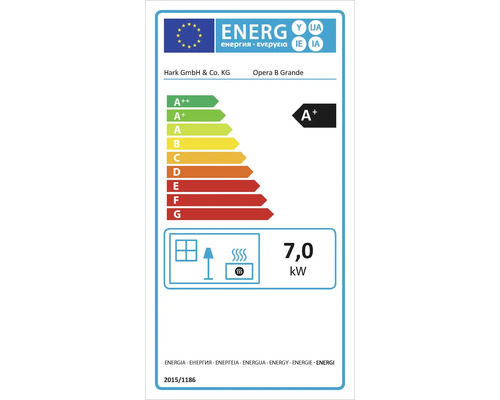 Kaminofen Hark Opera-B Grande Keramik metro-schwarz 7 kW