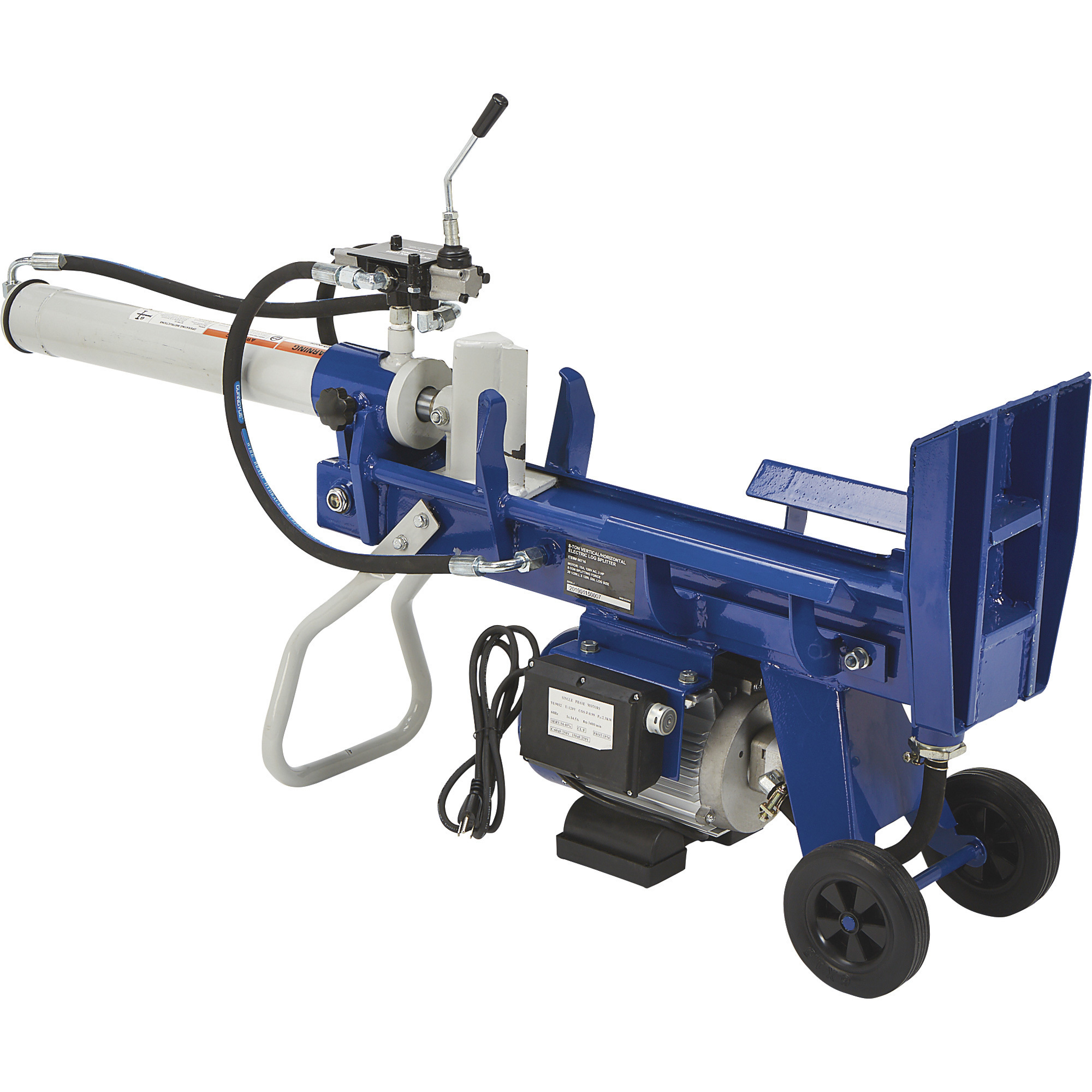 Powerhorse Horizontal-/Vertikal-Elektro-Holzspalter, 8 Tonnen, 15 Ampere, 120-V-Motor