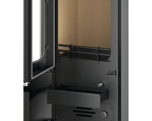 Rotheigner Kaminofen Bern Kalkstein Stahl schwarz 7 kW
